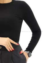 بلوز کبریتی کشی یقه گردکد1004374