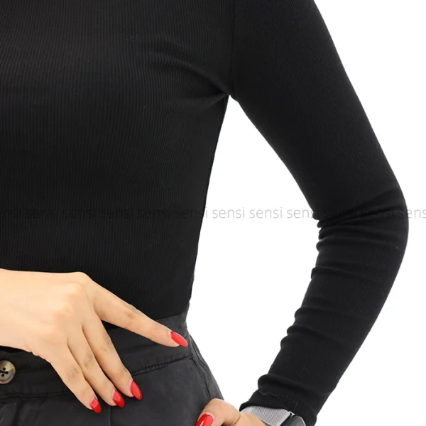 بلوز کبریتی کشی یقه گردکد1004374