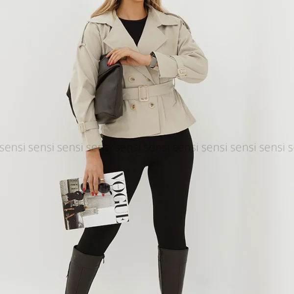 ترنچ کت جلو دکمه کد1004370