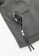 ترنچ کت زیپ کج کد1004350