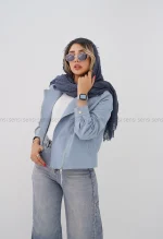 ترنچ کت زیپ کج کد1004350