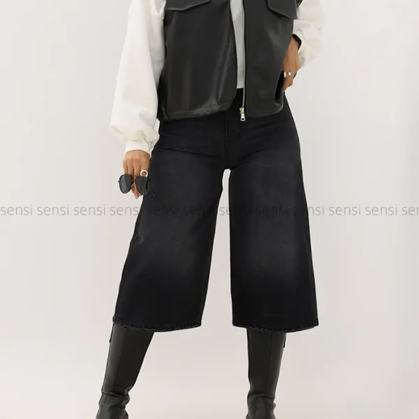 شلوارک جین واید فول بگ کد1004238