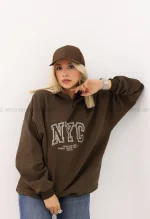 نیم زیپ NYCگلدوزی کد1004365