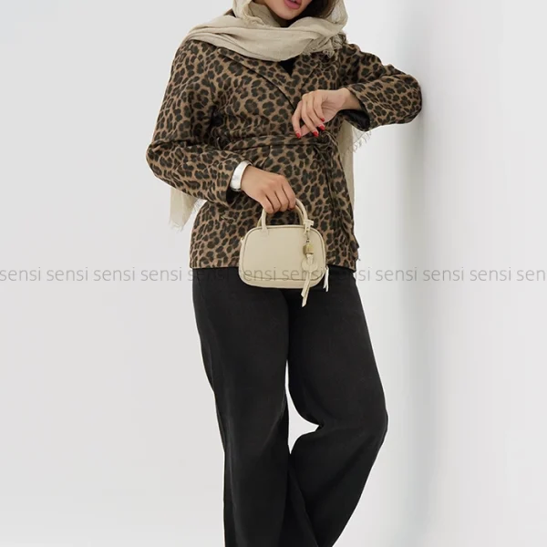 کت فوتر یقه انگلیسی پلنگی@کد1004246