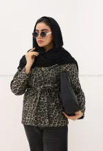 کت فوتر یقه انگلیسی پلنگی@کد1004246