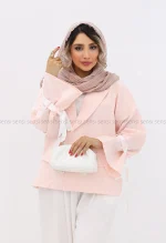 کراپ آستین بندی لینن شانتون کد1004194