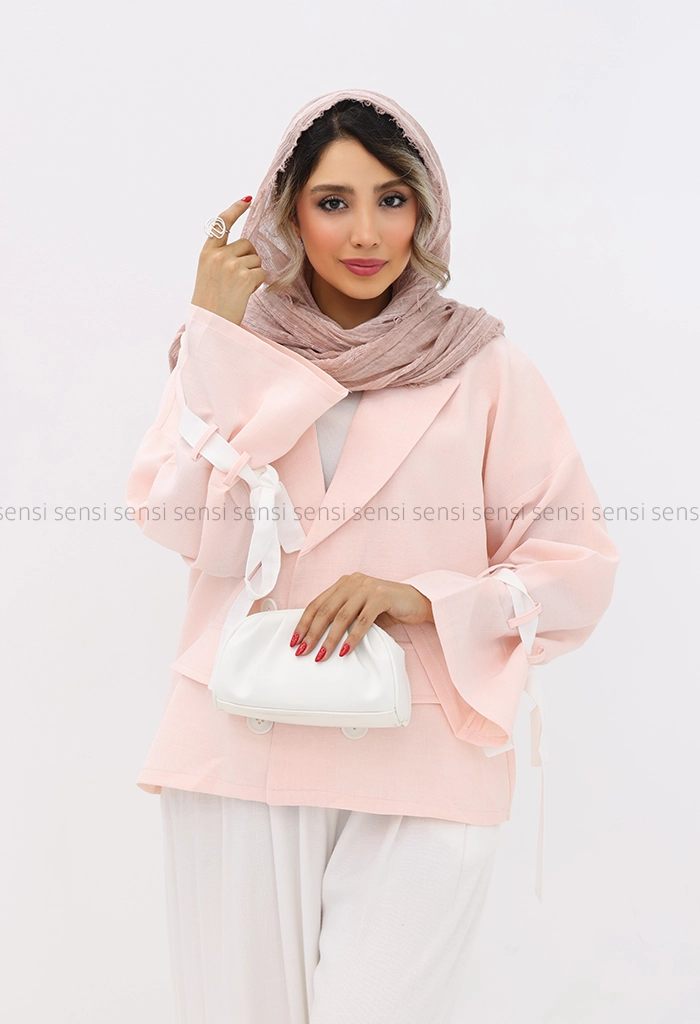 کراپ آستین بندی لینن شانتون کد1004194