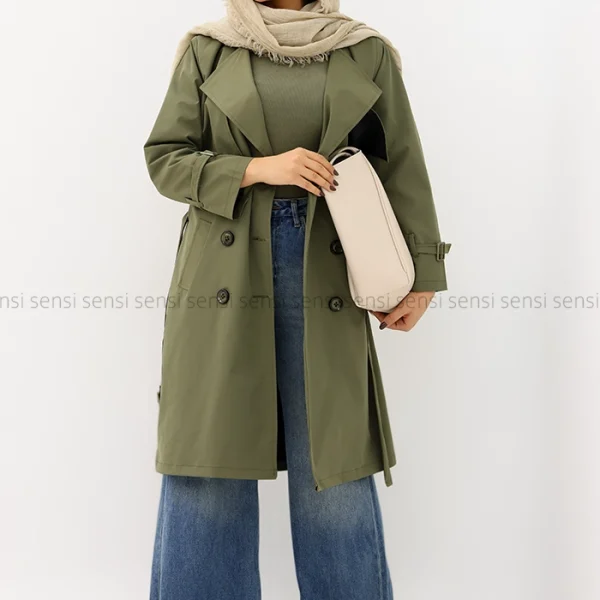 بارانی بلند6دکمه آستر دار @@کد1004760