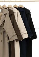 بارانی کتان جودون آستر دار@@کد1004497