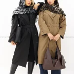 بارانی کتان کج راه رگلان کد1004485