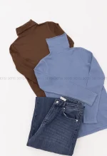 بلوز بافت یقه اسکی کد1004582