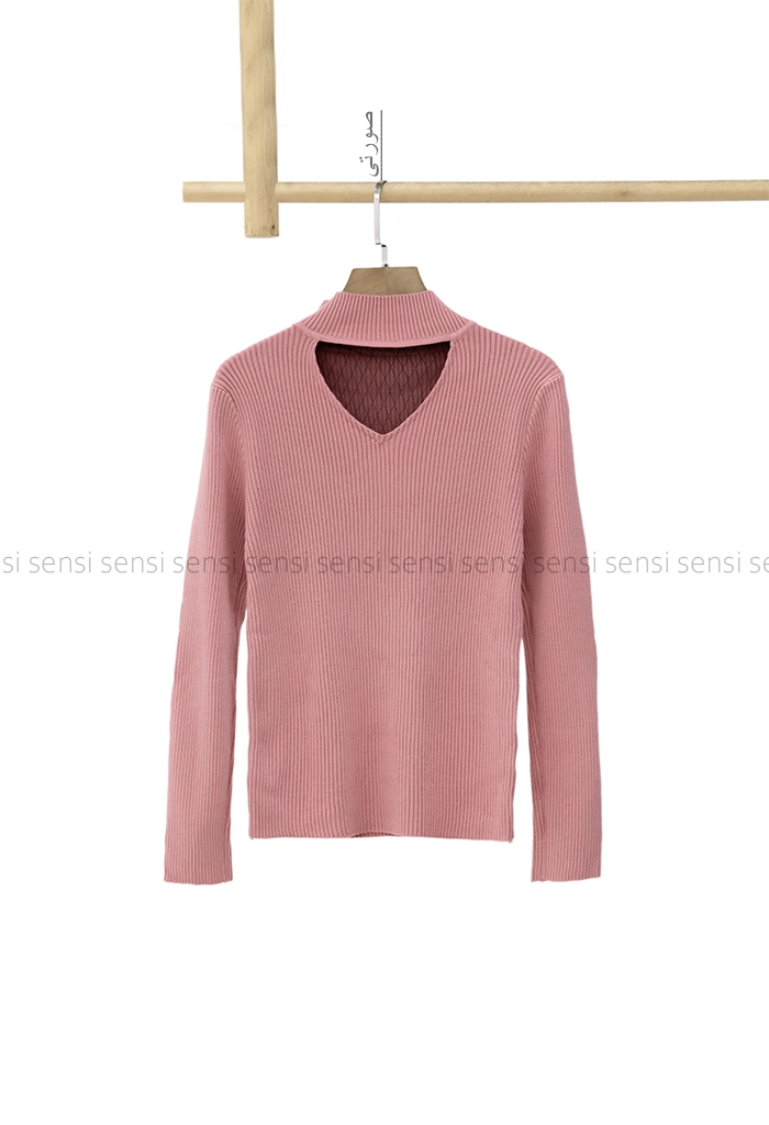 بلوز بافت یقه تور کد1004714 (1) بلوز بافت یقه تور کد1004714