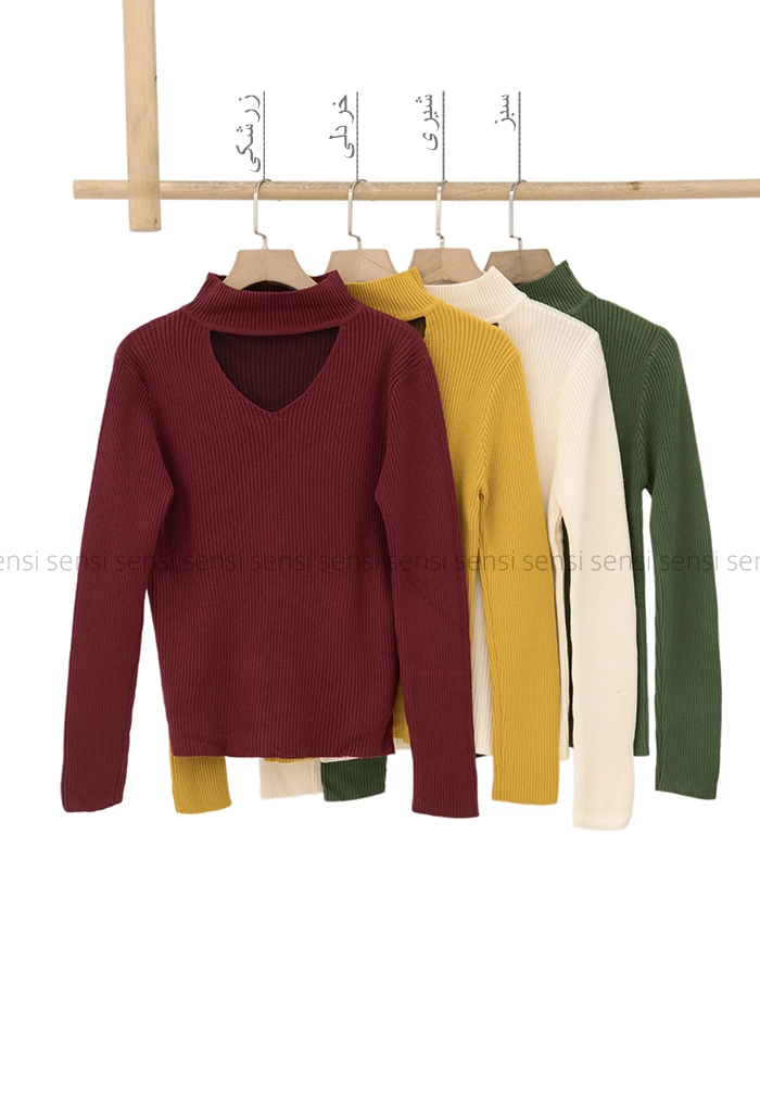 بلوز بافت یقه تور کد1004714 (2) بلوز بافت یقه تور کد1004714