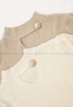 بلوز بافت یقه دکمه نما کد1004717