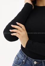 بلوز یقه گرد کبریتی کد1004463