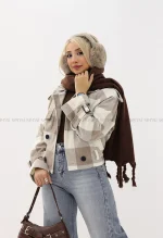 ترنچ کت فوتر چهار خونه کد1004363