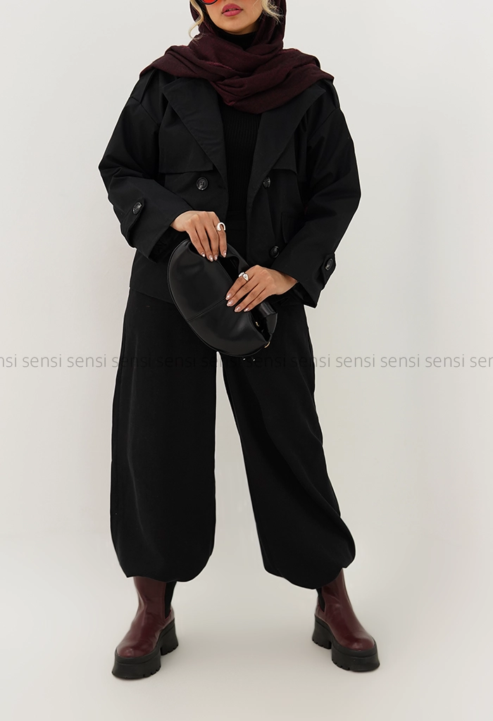 ترنچ کت کتان آستر دار @کد1004648 (3) ترنچ کت کتان آستر دار @کد1004648