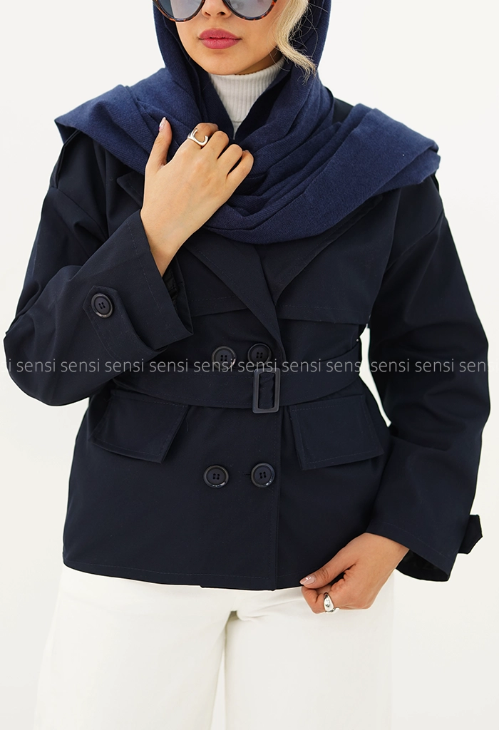 ترنچ کت کتان آستر دار @کد1004648 (9) ترنچ کت کتان آستر دار @کد1004648