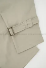ترنچ کت کمر گت کتان کد1004401