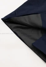 ترنچ کت یقه ایستاده کتان@کد1004635