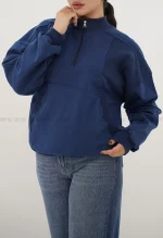 دورس نیم زیپ یقه کبریتی کد1004529