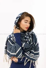 شال بافت موهر راه راه کد1004418