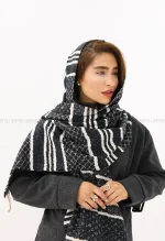 شال بافت موهر راه راه کد1004418
