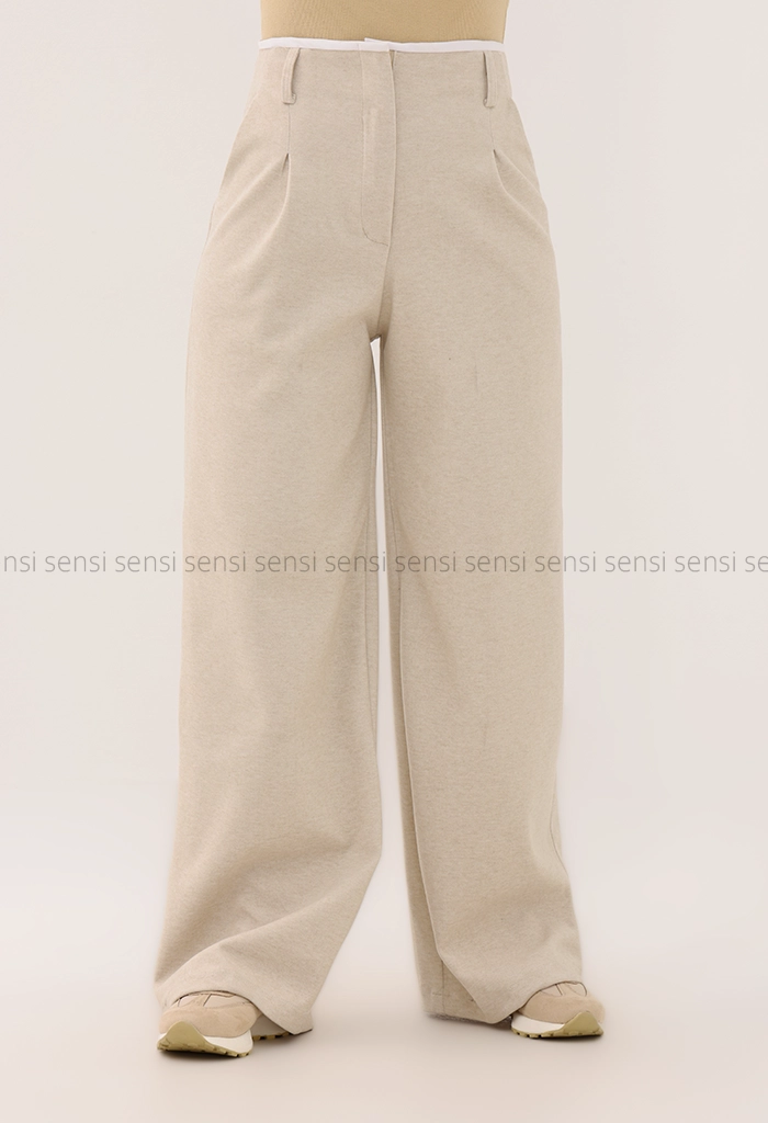 شلوار فوتر لامر کمر سفیدکد1004528