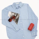 شومیز راه راه ابی کد1004481