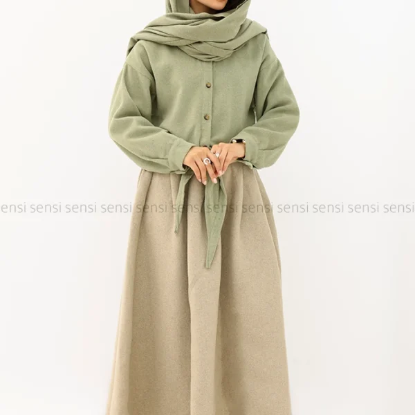 شومیز فوتر موهر جلو گره ای کد1004410