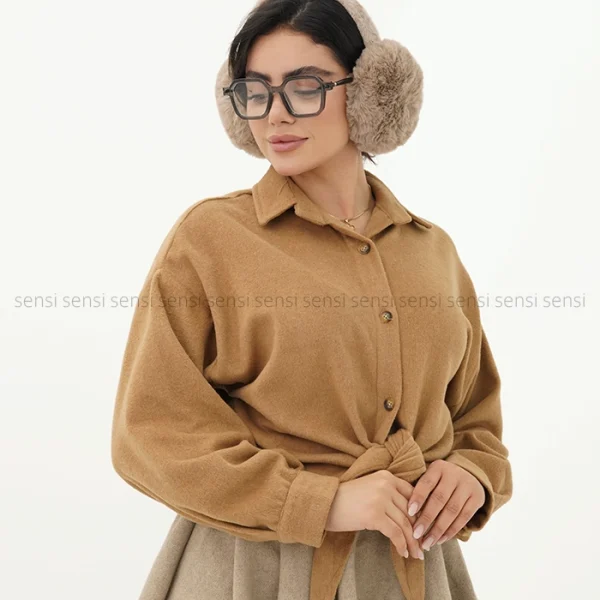 شومیز فوتر موهر جلو گره ای کد1004410