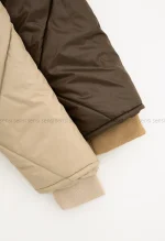 کاپشن یقه بلند پشم شیشه کد1004502