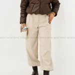 کاپشن یقه بلند پشم شیشه کد1004502