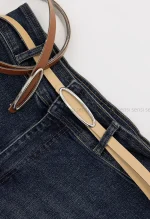 کمربند چرم پلاکیp82سانت کد1004580