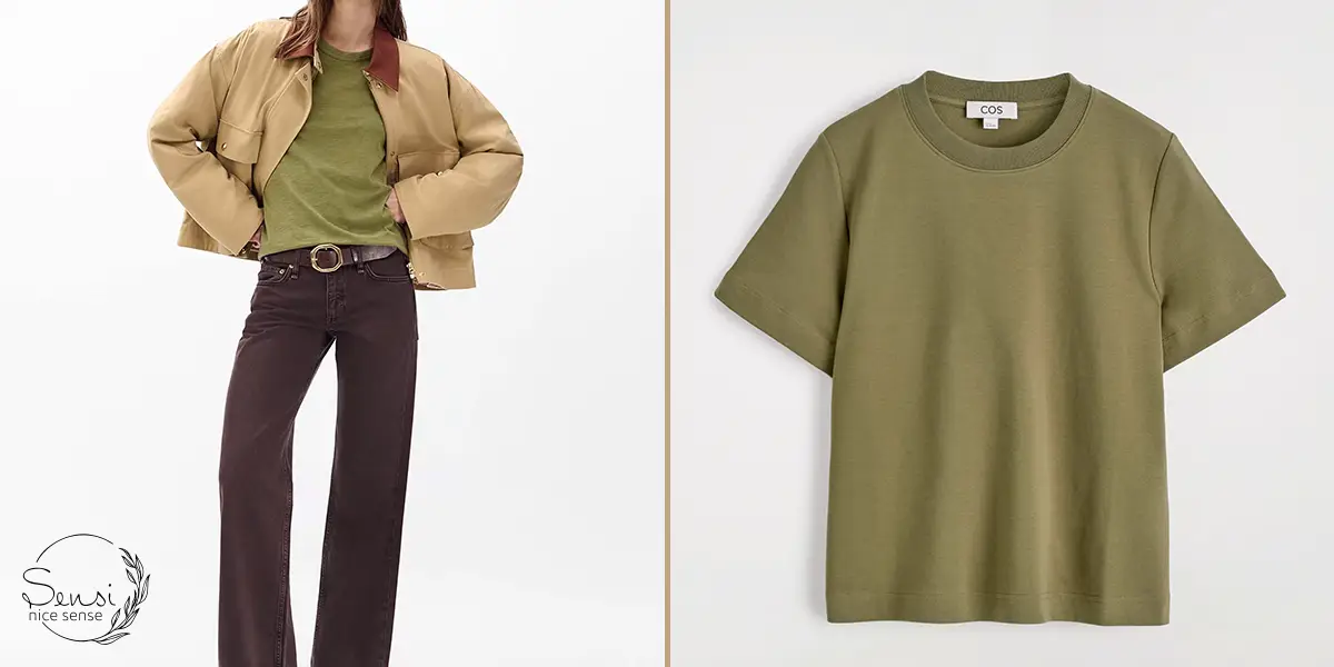 استایل روزمره با سبز زیتونی و رنگ‌های خنثی