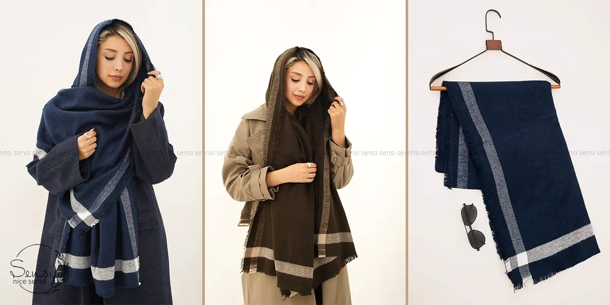 رنگ و جنس شال متناسب با لباس