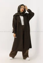 بارانی سانتانا آستر دار آستین بزرگ کد1004872