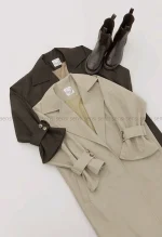 بارانی سانتانا آستر دار آستین بزرگ کد1004872