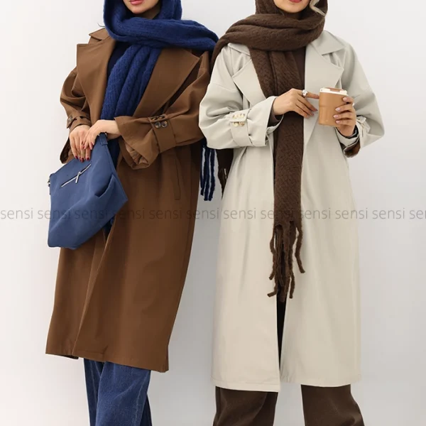 بارانی سانتانا آستر دار آستین بزرگ کد1004872