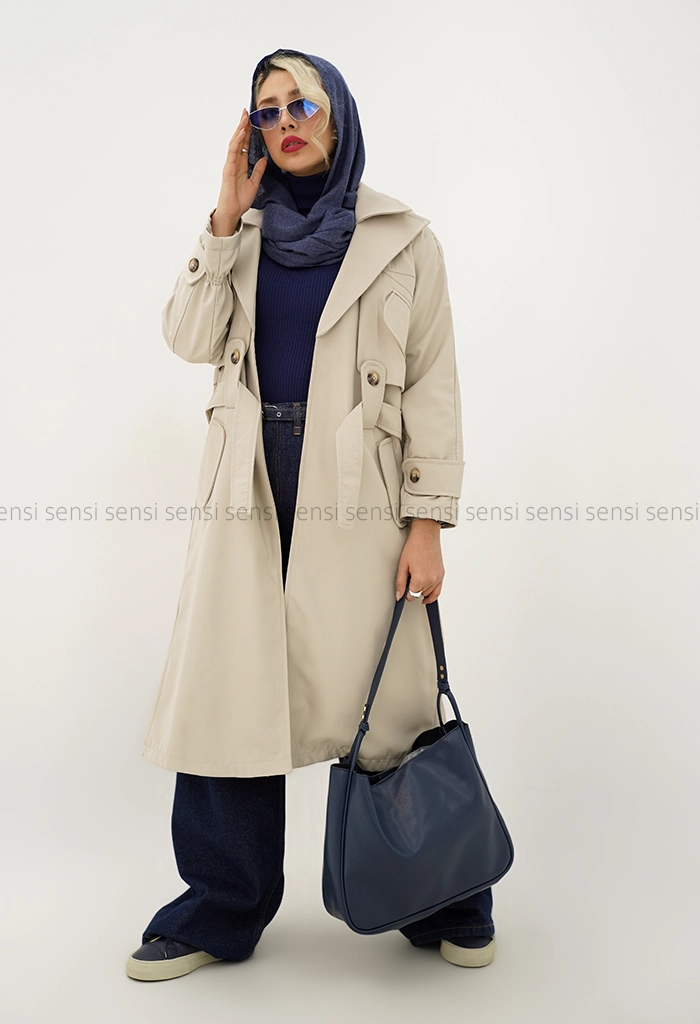 بارانی سانتانا آستر دار جیب نما@کد1004803