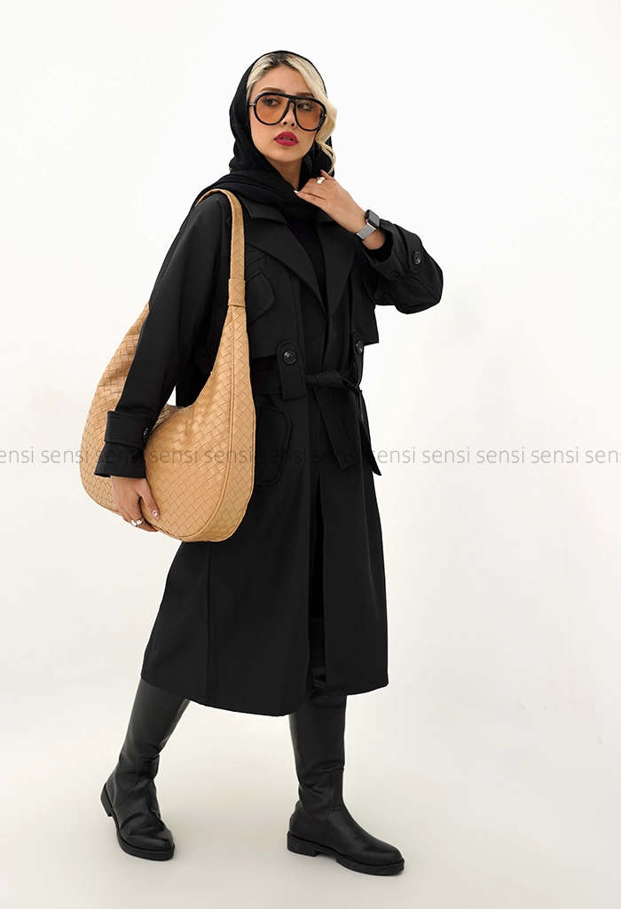 بارانی سانتانا آستر دار جیب نما@کد1004803