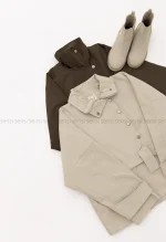 بارانی یقه ایستاده جلو زیپ کد1004628