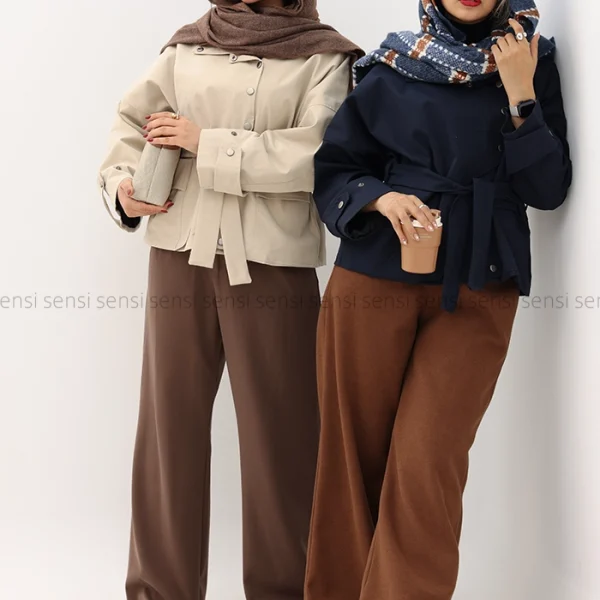 بارانی یقه ایستاده جلو زیپ کد1004628