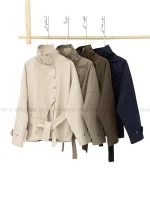 بارانی یقه ایستاده جلو زیپ کد1004628