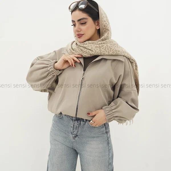 بامبر جلو زیپ سانتانا آستر دار کد1004825