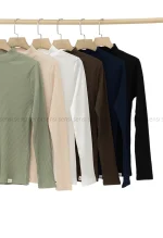 بلوز کبریتی کشی یقه ایستاده کد1004817