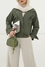 ترنچ کت آستر دار4دکمه کد1004697