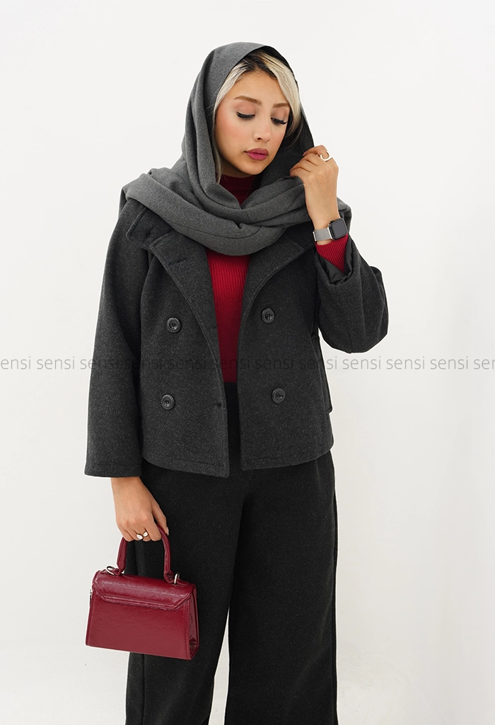 ترنچ کت فوتر یقه ایستاده کد1004826