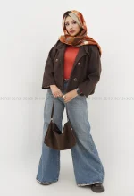 ترنچ کت فوتر یقه ایستاده کد1004826