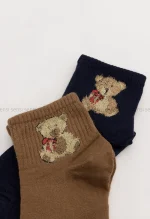 جوراب تدی نیم ساق پنبه کد1004925